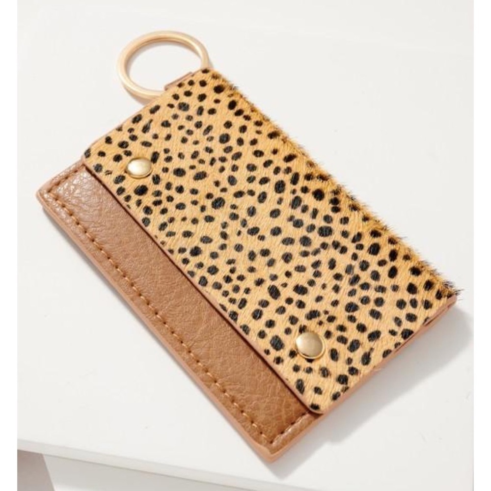 Animal print card ID holder